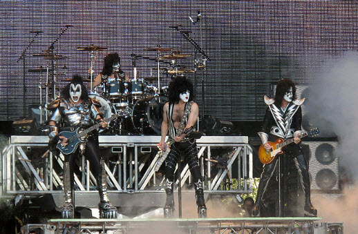 Augmented Reality used by rock band KISS