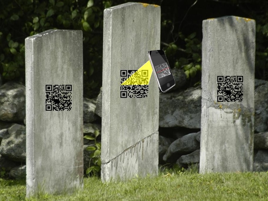 QR codes on tombstones