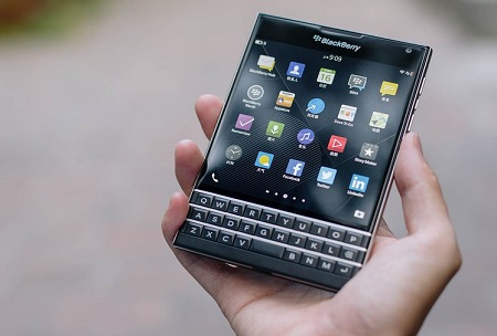 Blackberry branded smartphones - Image of Blackberry Passport phone