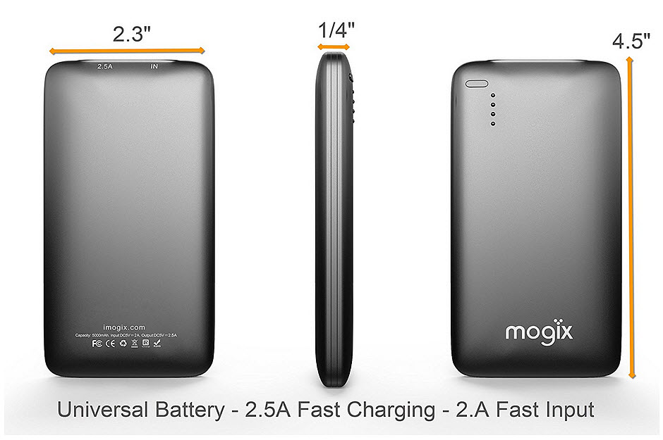 portable phone charger size