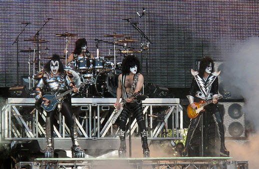 Augmented Reality used by rock band KISS