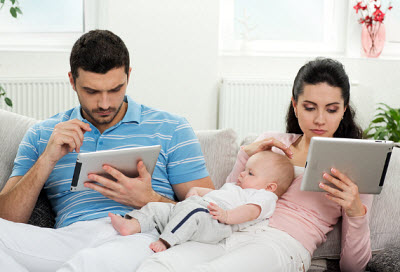 Children & Parents with mobile technology