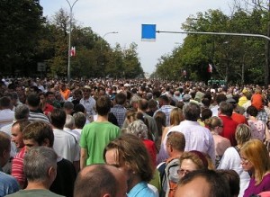 Mobile Security - Large Crowd of People