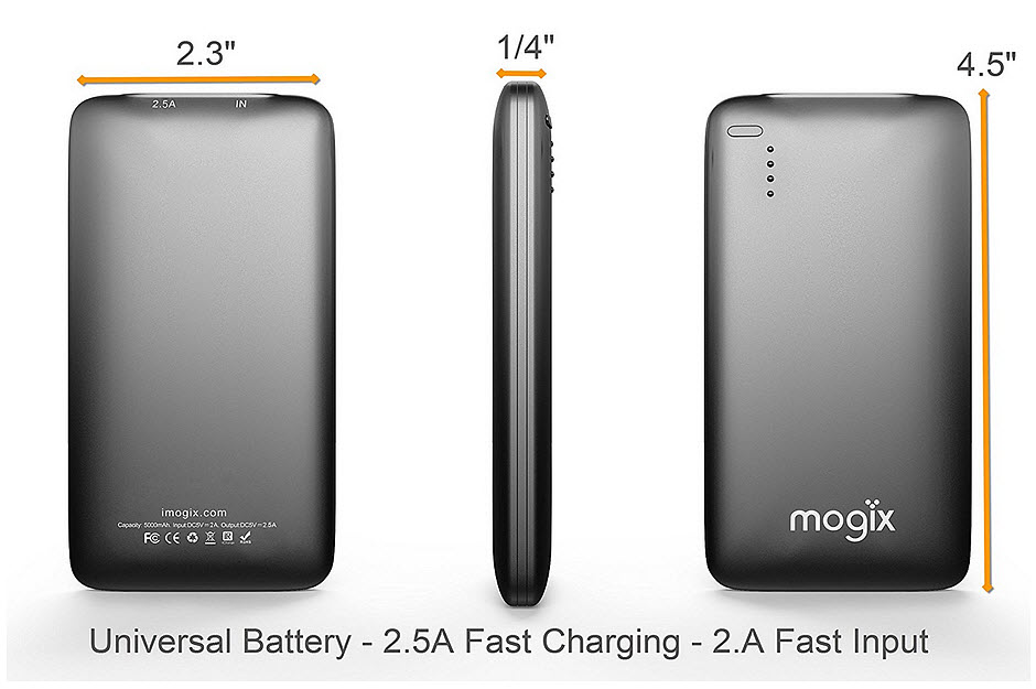 portable phone charger size
